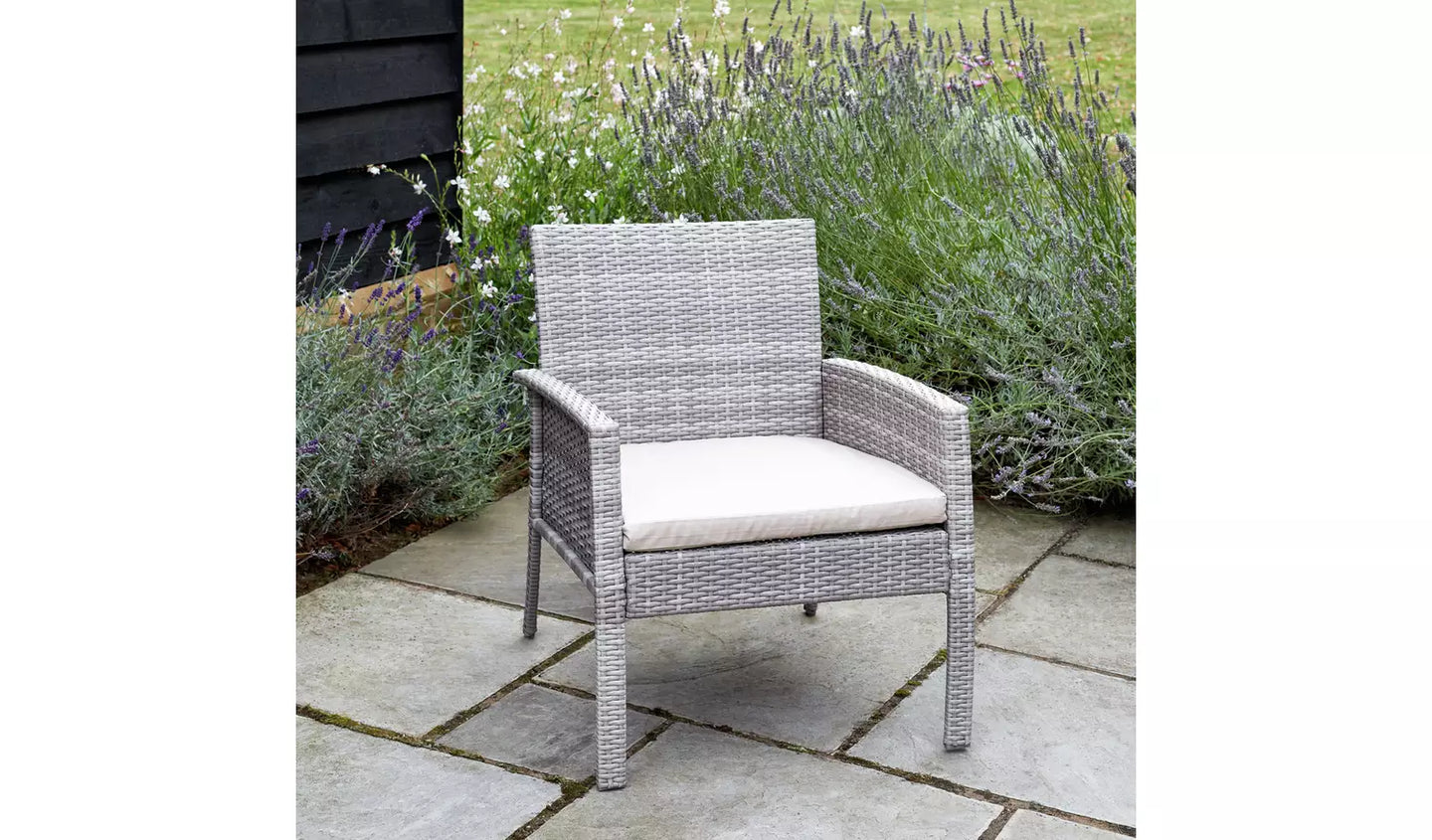 Lucia 4 Seater Rattan Effect Garden Sofa Set